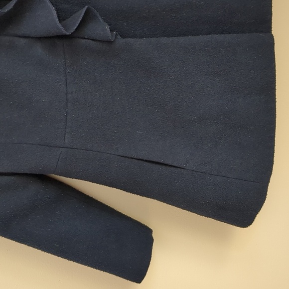 3T Rothschild Coat Ruffle Snap Front Solid Color Girl's Coat Black - Picture 5 of 14